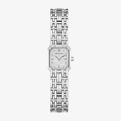 Bulova Goddess Of Time Womens Silver Tone Stainless Steel Bracelet Watch 96p263