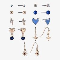 Arizona Womens 9 Pair Earring Set