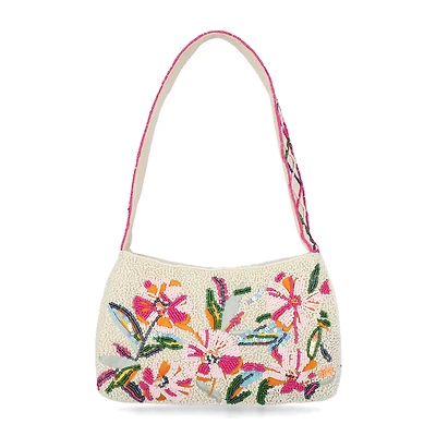 Gunne Sax by Jessica McClintock Juniper Floral Beaded Shoulder Bag