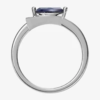 Lab Created Gemstone Sterling Silver Marquise Cocktail Ring