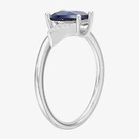 Lab Created Gemstone Sterling Silver Marquise Cocktail Ring