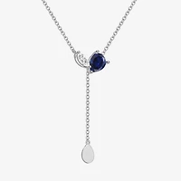 Lab-Created Gemstone Sterling Silver 18 Inch Y Necklace