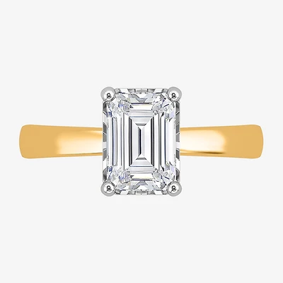 (I / Si2) Womens 2 CT. Lab Grown White Diamond Solitaire Engagement Ring