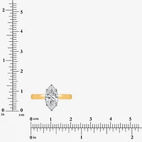(I / Si2) Womens 2 CT. Lab Grown White Diamond Marquise Solitaire Engagement Ring
