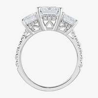 (G / Si1-Si2) Womens 5 3/8 Ct. T.W. Lab Grown White Diamond 10K Gold Side Stone 3-Stone Engagement Ring