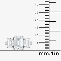 (G / Si1-Si2) Womens 5 3/8 Ct. T.W. Lab Grown White Diamond 10K Gold Side Stone 3-Stone Engagement Ring