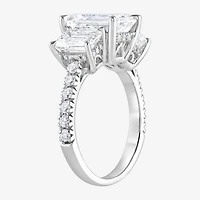 (G / Si1-Si2) Womens 5 3/8 Ct. T.W. Lab Grown White Diamond 10K Gold Side Stone 3-Stone Engagement Ring