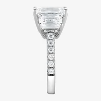 (G / Si1-Si2) Womens 5 3/8 Ct. T.W. Lab Grown White Diamond 10K Gold Side Stone 3-Stone Engagement Ring
