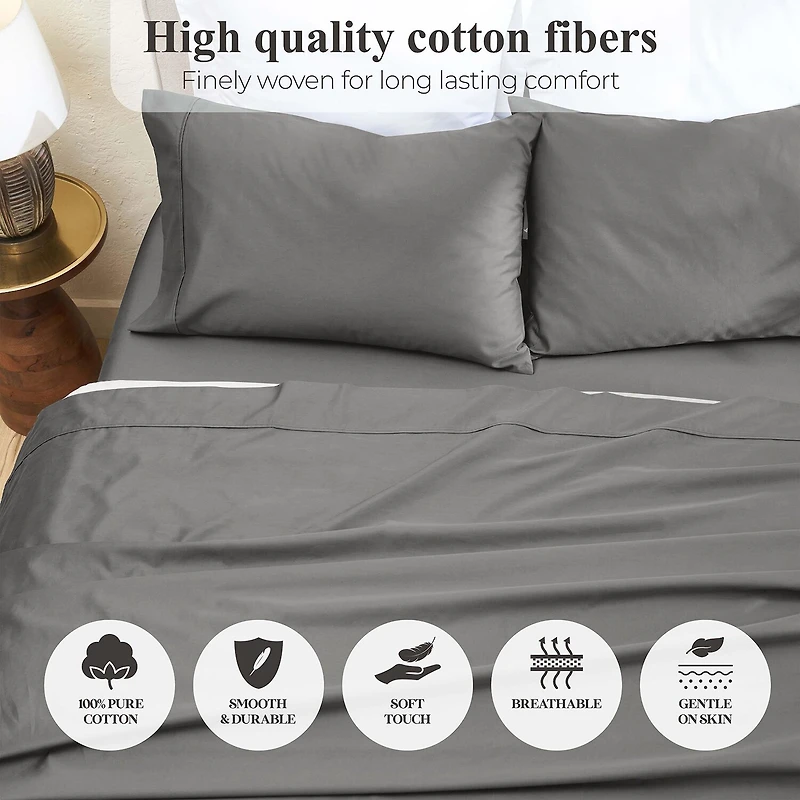 SUPERIOR® Apus Smooth Sateen Weave 500tc Deep Pocket Sheet Set