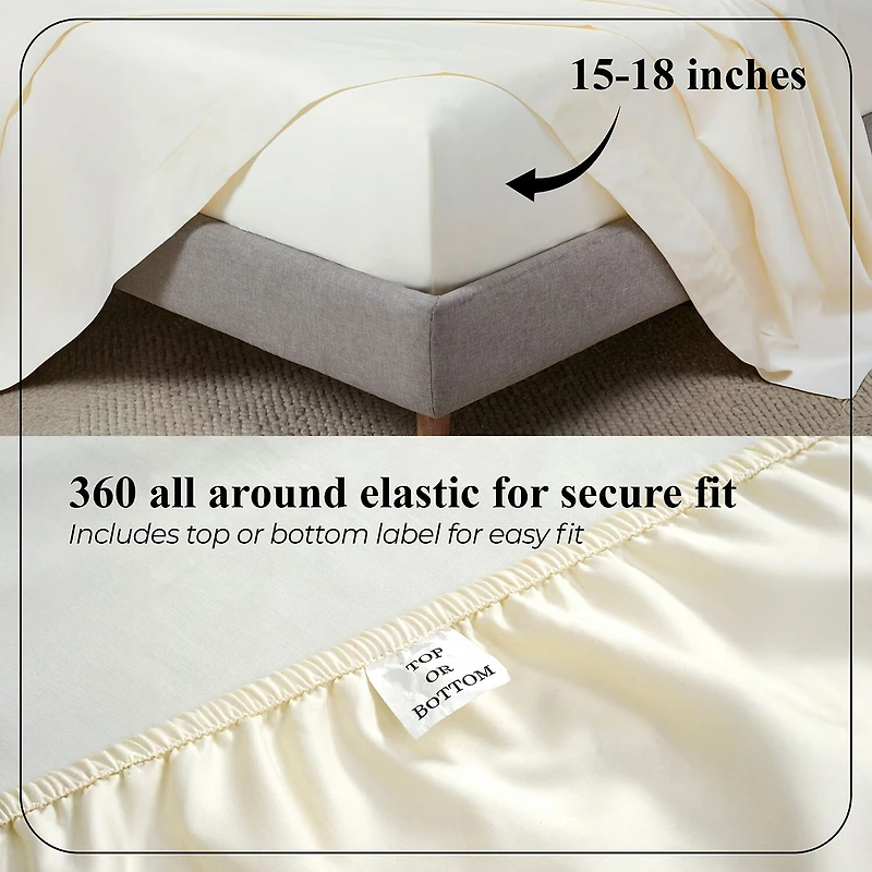 SUPERIOR® Apus Smooth Sateen Weave 500tc Sheet Set