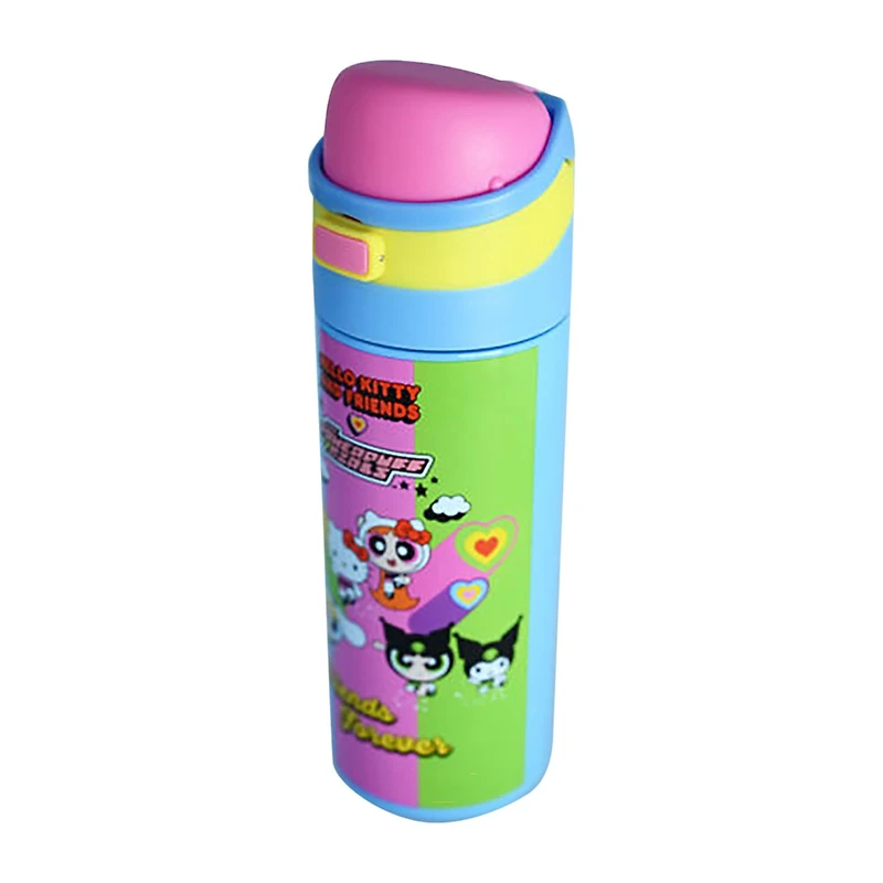 Hello Kitty and Powerpuff Girls Friends Forever Stainless Steel 24oz. Water Bottle