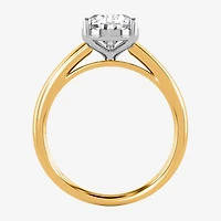(I / Si2) Womens 2 CT. Lab Grown White Diamond Pear Solitaire Engagement Ring