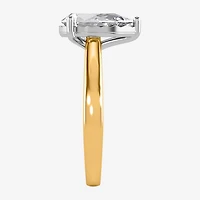 (I / Si2) Womens 2 CT. Lab Grown White Diamond Pear Solitaire Engagement Ring