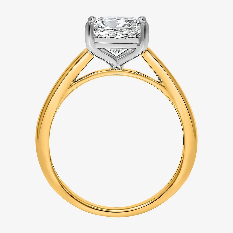 (I / Si2) Womens 2 CT. Lab Grown White Diamond Solitaire Engagement Ring