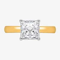 (I / Si2) Womens 2 CT. Lab Grown White Diamond Solitaire Engagement Ring