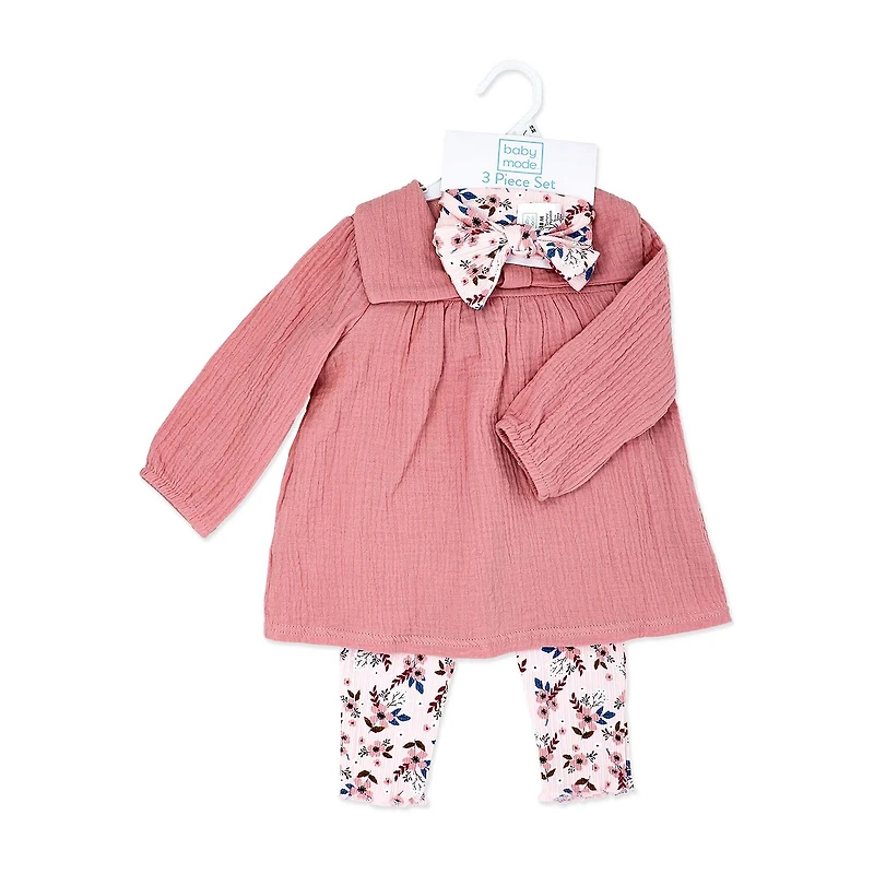 3 Stories Trading Company Baby Girls 3-pc. Pant Set
