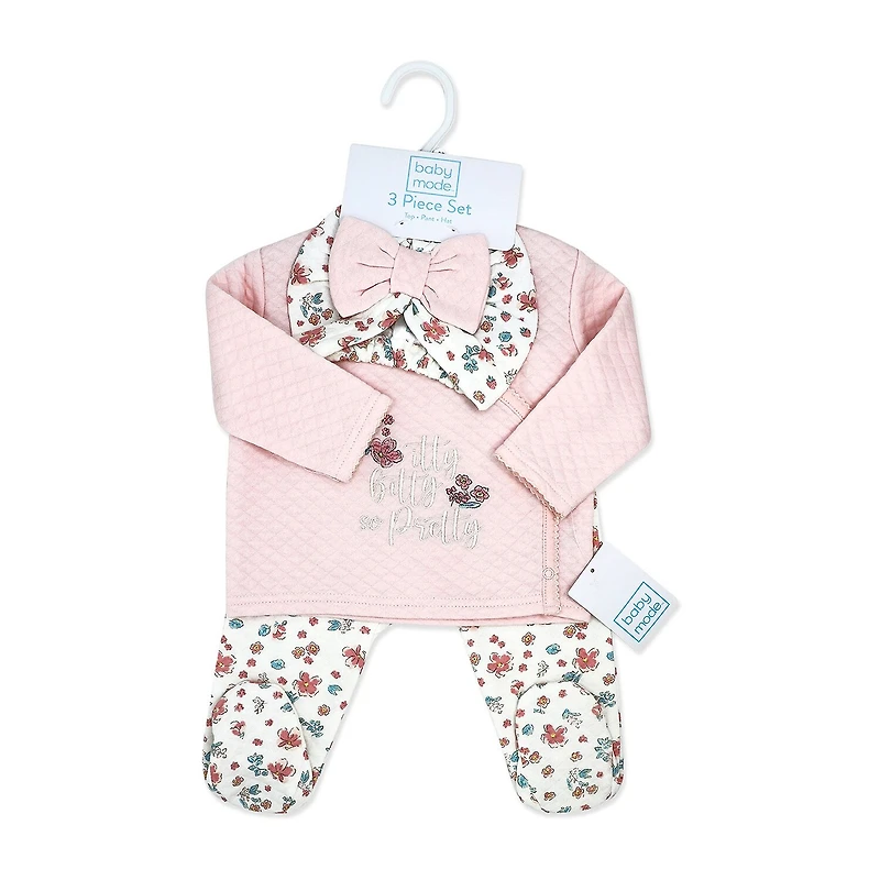 3 Stories Trading Company Itty Bitty So Pretty Baby Girls 3-pc. Clothing Set