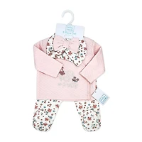 3 Stories Trading Company Itty Bitty So Pretty Baby Girls 3-pc. Clothing Set