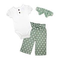 3 Stories Trading Company Baby Girls 3-pc. Pant Set