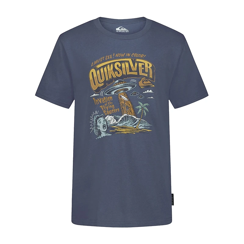 Quiksilver Big Kid Boys Crew Neck Short Sleeve Regular Fit Graphic T-Shirt