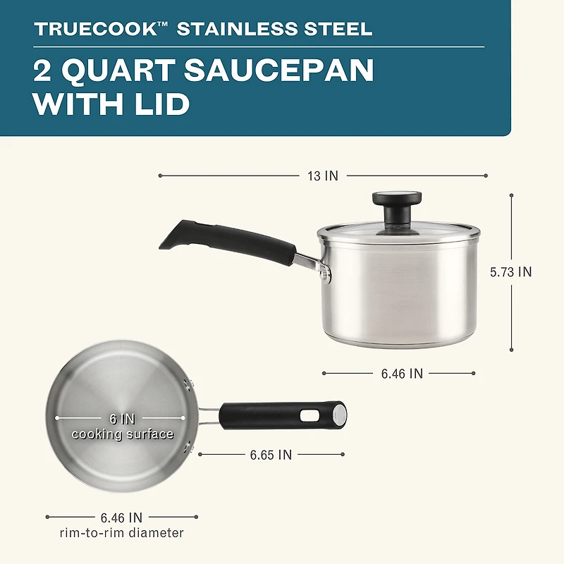 Farberware Truecook 2 Qt Stainless Steel Sauce Pan