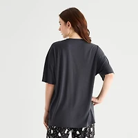 Arizona Body Womens Crew Neck Short Sleeve Juniors Pajama Top