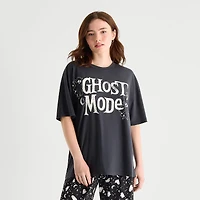 Arizona Body Womens Crew Neck Short Sleeve Juniors Pajama Top