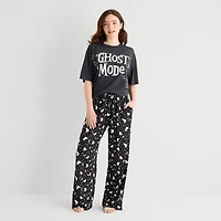 Arizona Body Womens Crew Neck Short Sleeve Juniors Pajama Top