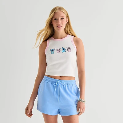 Stitch High Neck Tank Womens Juniors Sleeveless Top