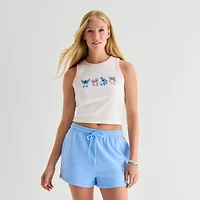 Stitch High Neck Tank Womens Juniors Sleeveless Top