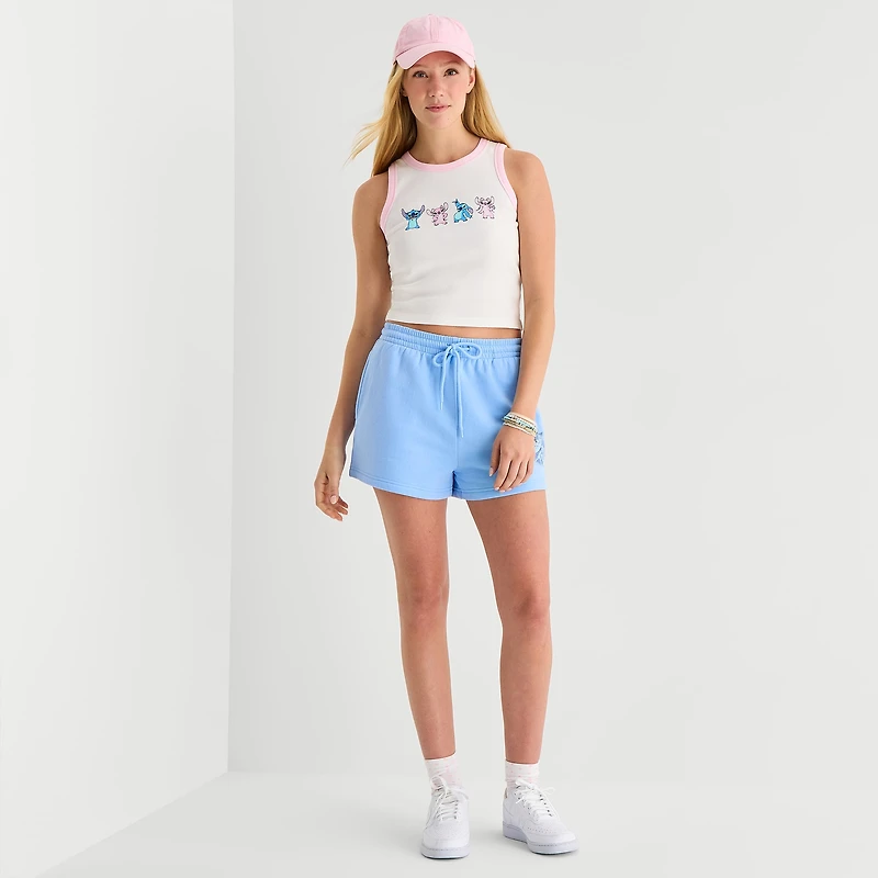 Stitch High Neck Tank Womens Juniors Sleeveless Top