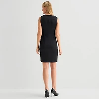 Marc New York Womens Round Neck Sleeveless Sheath Dress