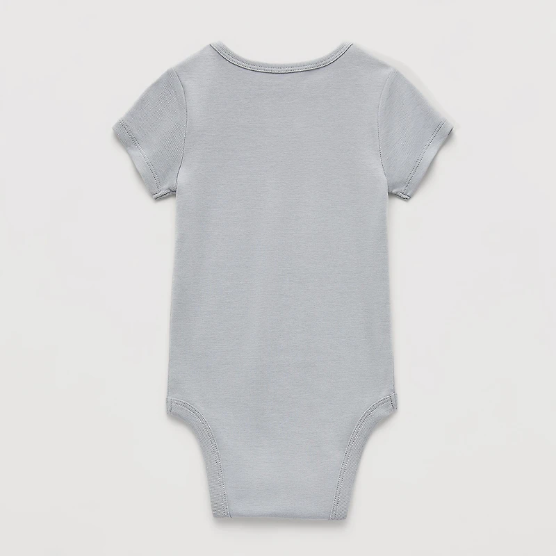 Okie Dokie Baby Boys Crew Neck Short Sleeve Rib Bodysuit