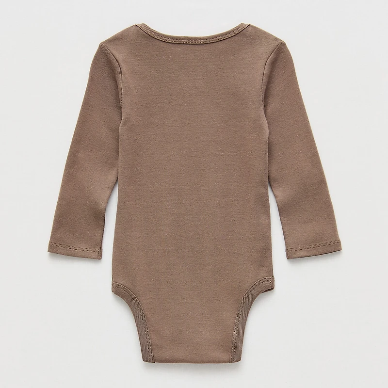 Okie Dokie Baby Boys Crew Neck Long Sleeve Rib Bodysuit
