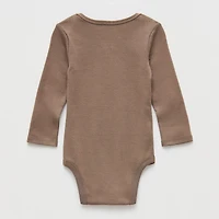 Okie Dokie Baby Boys Crew Neck Long Sleeve Rib Bodysuit