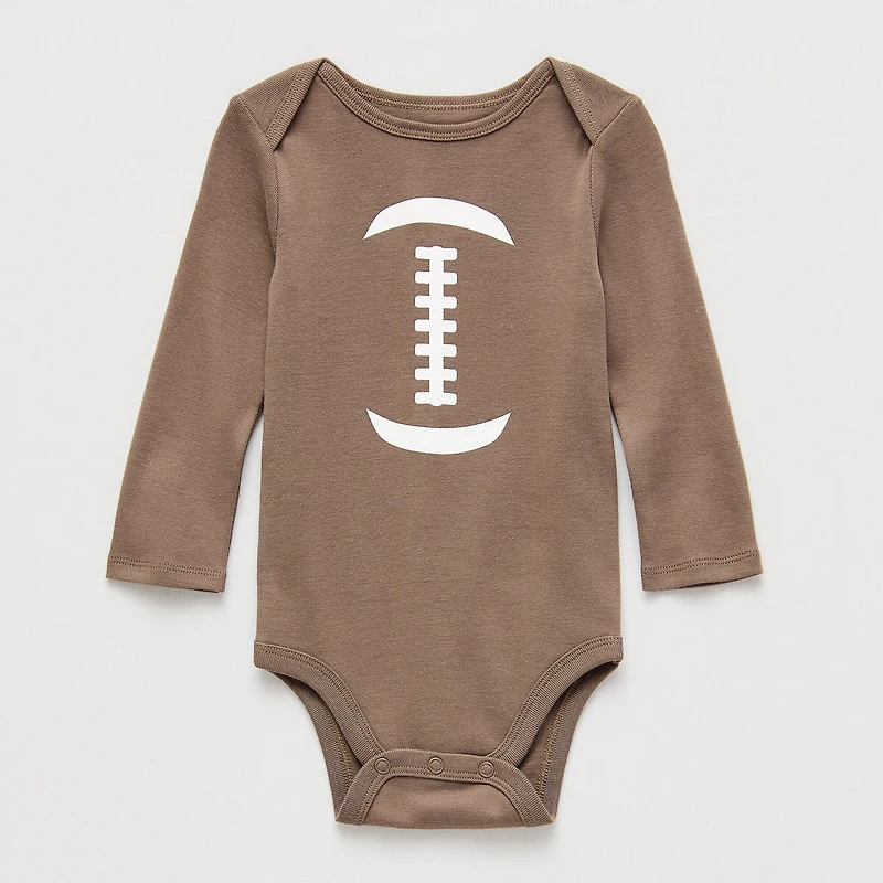 Okie Dokie Baby Boys Crew Neck Long Sleeve Rib Bodysuit