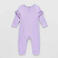 Okie Dokie Baby Girls Crew Neck Long Sleeve Jumpsuit