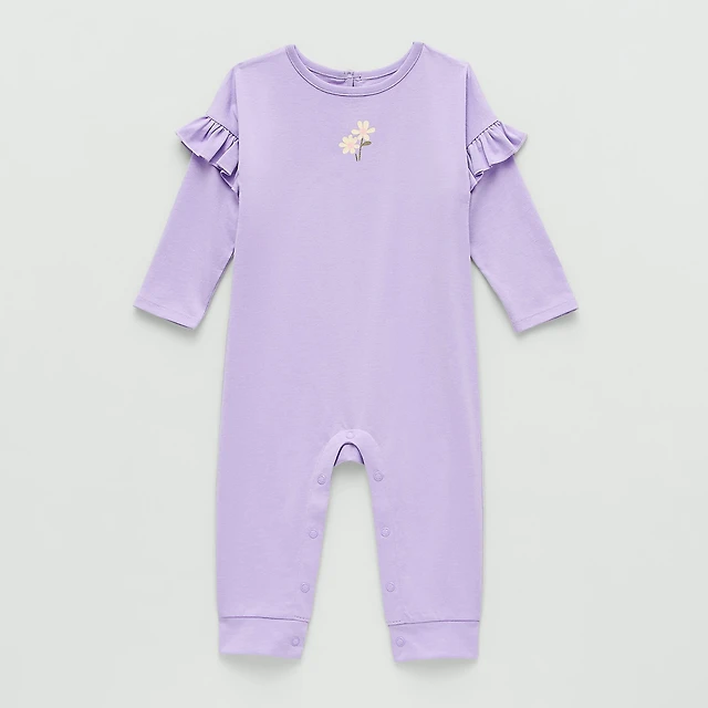 Okie Dokie Baby Girls Crew Neck Long Sleeve Jumpsuit