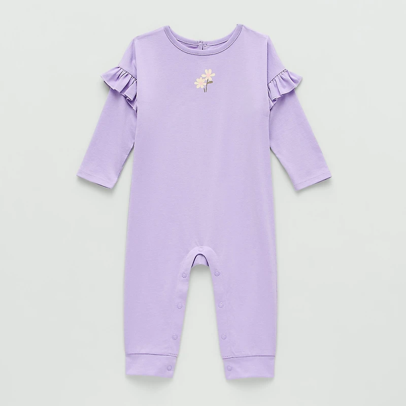 Okie Dokie Baby Girls Crew Neck Long Sleeve Jumpsuit