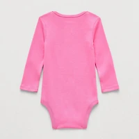 Okie Dokie Baby Girls Crew Neck Long Sleeve Rib Bodysuit