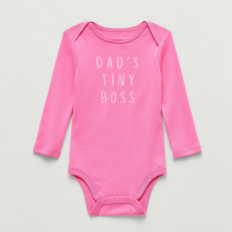 Okie Dokie Baby Girls Crew Neck Long Sleeve Rib Bodysuit