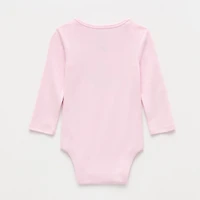 Okie Dokie Baby Girls Crew Neck Long Sleeve Rib Bodysuit