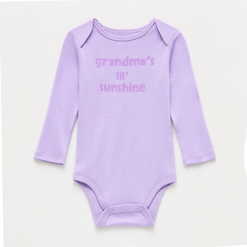 Okie Dokie Baby Girls Crew Neck Long Sleeve Rib Bodysuit