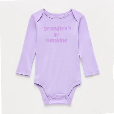 Okie Dokie Baby Girls Crew Neck Long Sleeve Rib Bodysuit