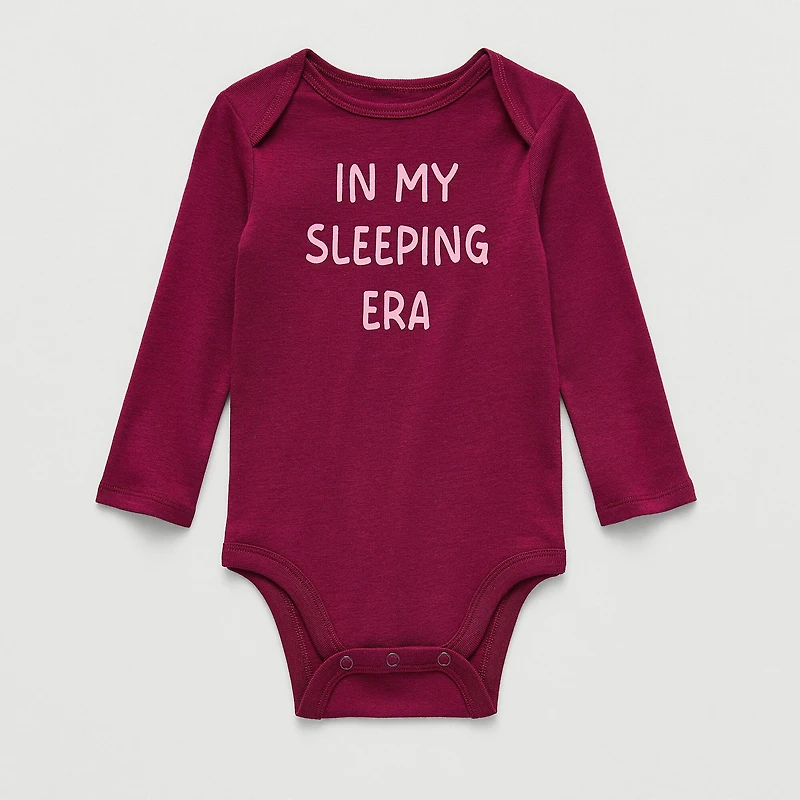 Okie Dokie Baby Girls Crew Neck Long Sleeve Rib Bodysuit
