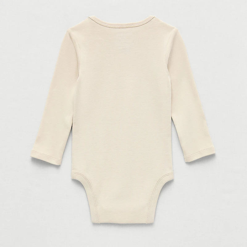 Okie Dokie Baby Unisex Crew Neck Long Sleeve Rib Bodysuit