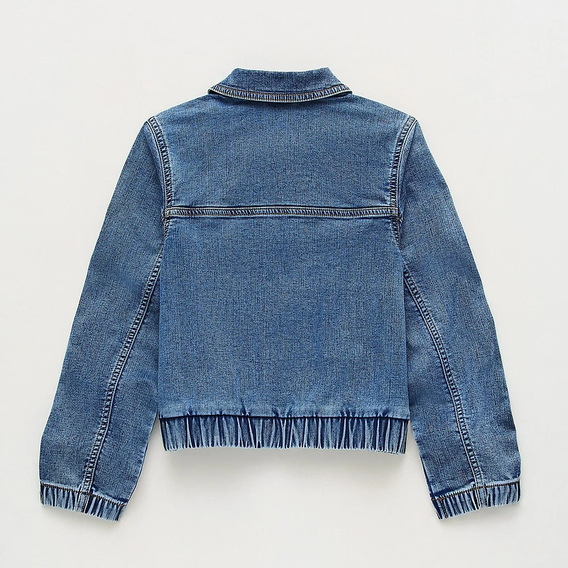 Thereabouts Little & Big Kid Girls Denim Bomber Jacket