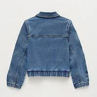 Thereabouts Little & Big Kid Girls Denim Bomber Jacket