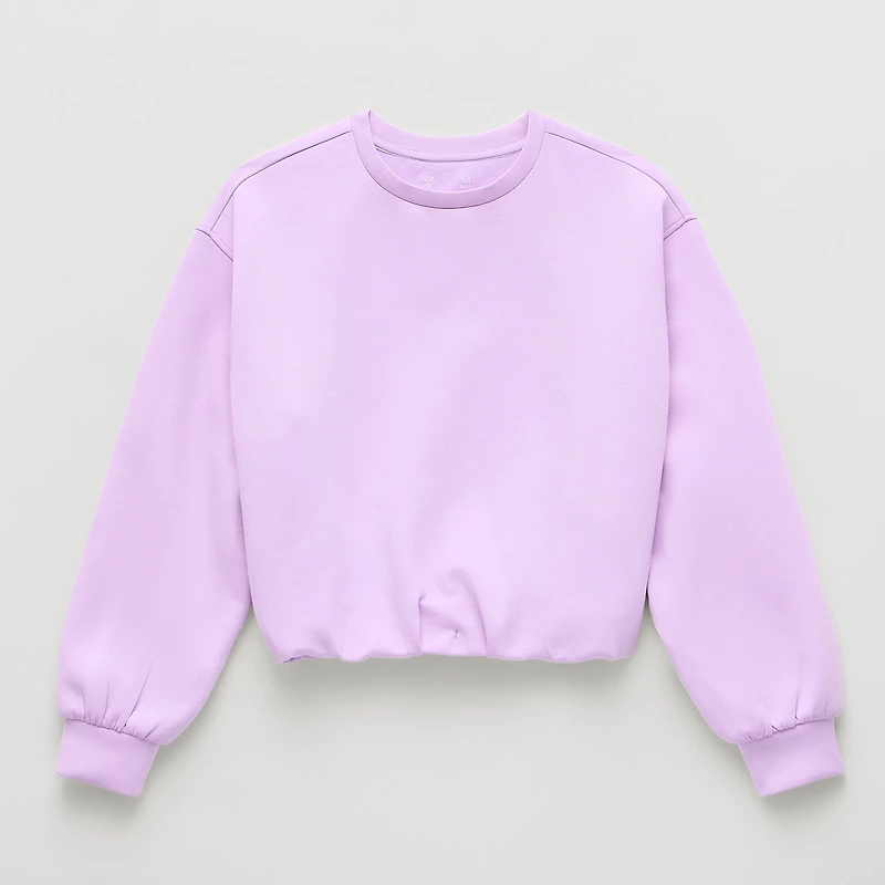 Xersion Little & Big Kid Girls Crew Neck Long Sleeve Sweatshirt