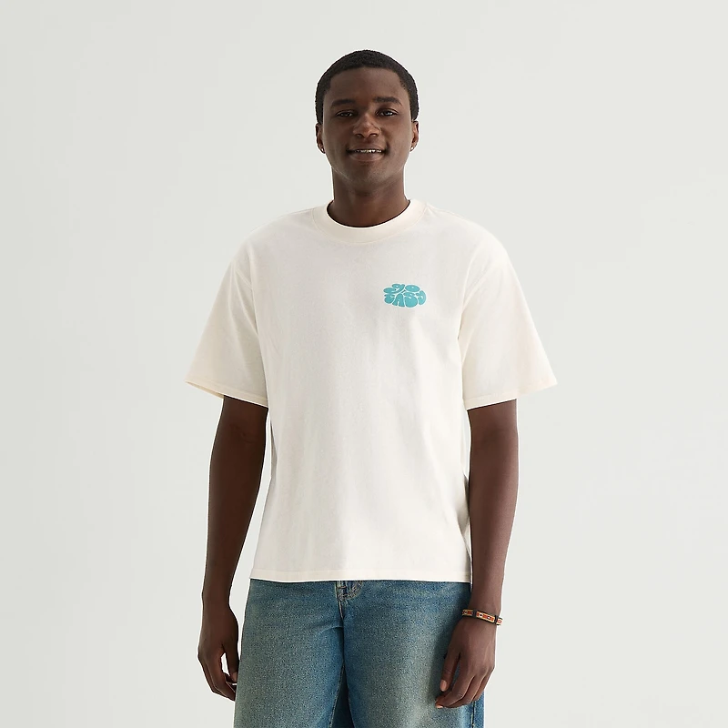 Arizona Mens Crew Neck Short Sleeve Boxy Fit Graphic T-Shirt